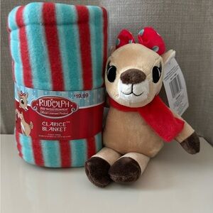 Rudolph Red-Nosed Reindeer Clarice Blanket and Plush Set